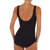 Women's Swimming Body-Sculpting 1-piece Swimsuit Kaipearl New - Black