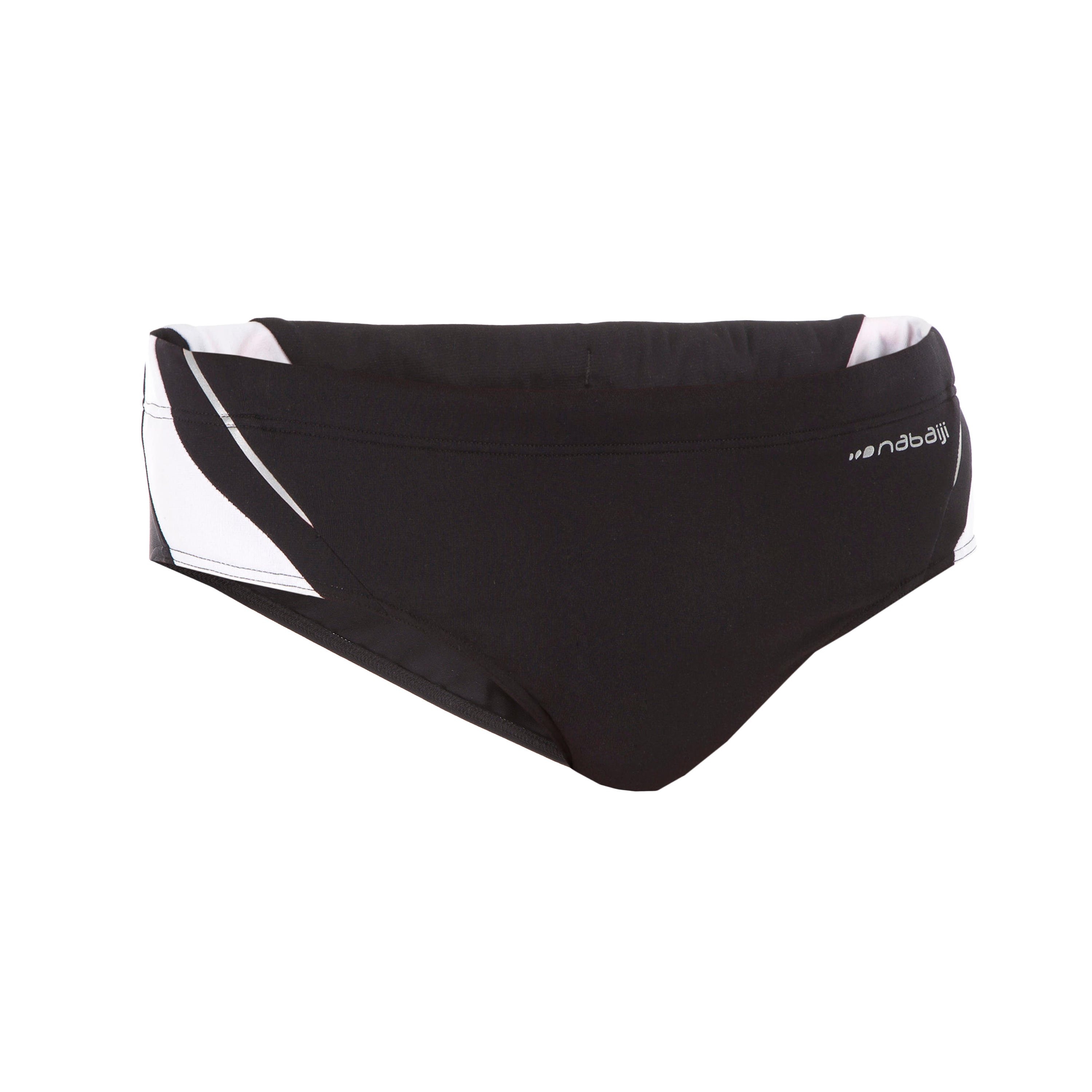 NABAIJI Men's Swimming Trunks 900 - Black White