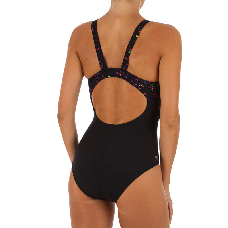 Kamiye Women s Chlorine Resistant One Piece Swimsuit Imo Black