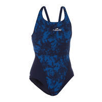 Maillot de bain de natation une pièce femme résistant au chlore Kamiye walo bleu