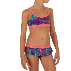 Maillot de natation fille deux pièces Riana Skirt Eve rose vert