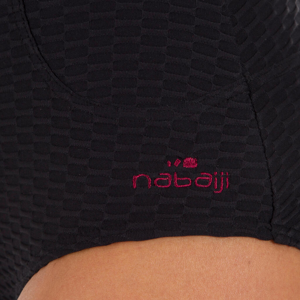 TRAJE DE BAÑO NATACIÓN MUJER 1 PIEZA NEGRO KAIPEARL