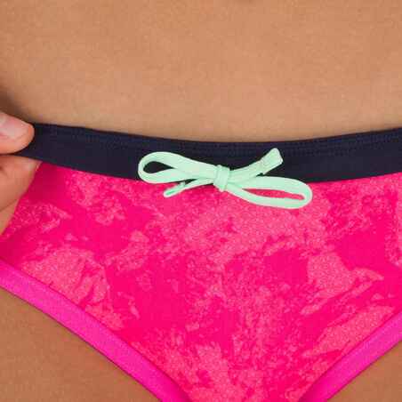 Jade Girl's Chlorine-Resistant Bikini Bottoms, Walo Pink