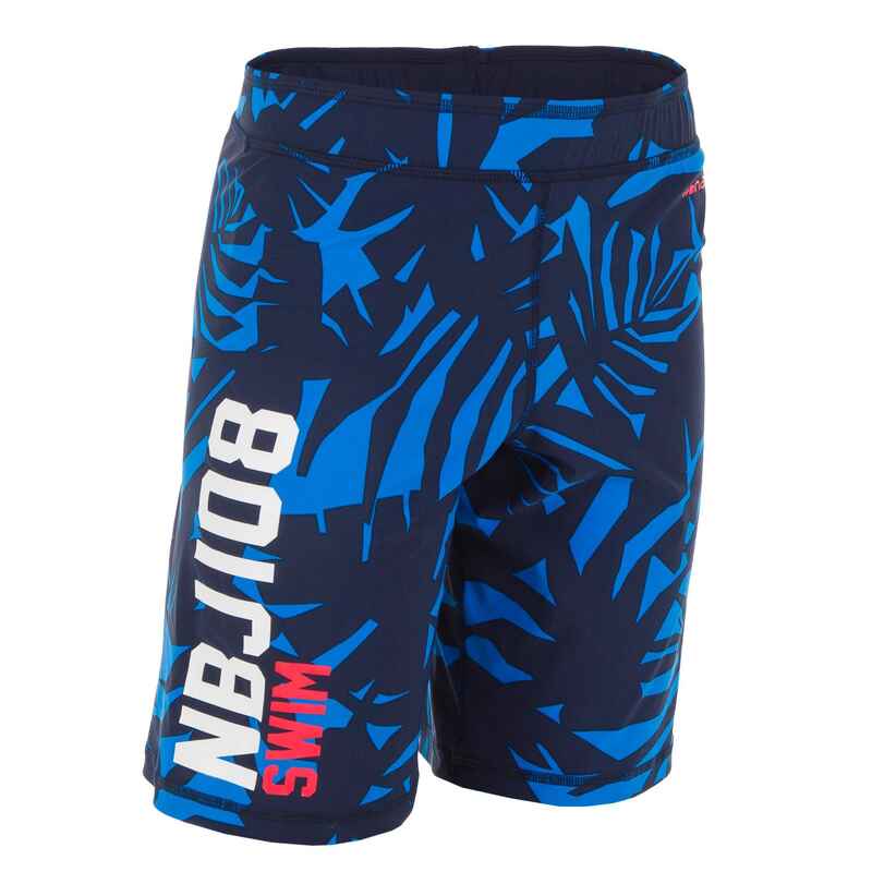 NBJI 100 BOY’S LONG SWIM SHORTS - ALL LIA BLUE