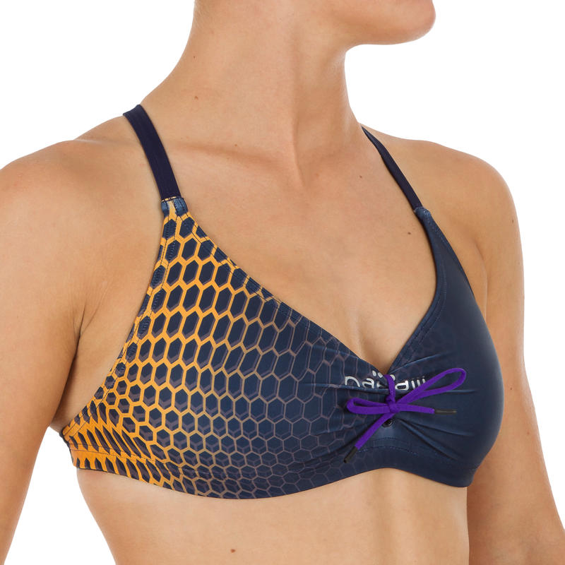 Brassiere De Natation Femme Ultra Resistante Au Chlore Jana Gani Bleu Nabaiji