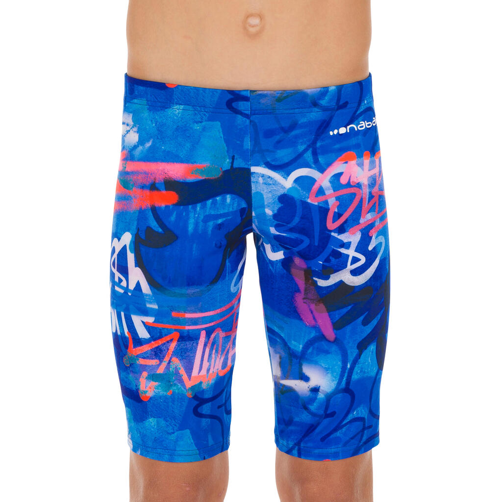 NAVY BLUE 500 BOYS' FIRST NAVY LAY 500 JAMMER SWIMSUIT