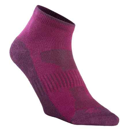 Country walking Mid socks X 2 pairs NH 100 - Purple