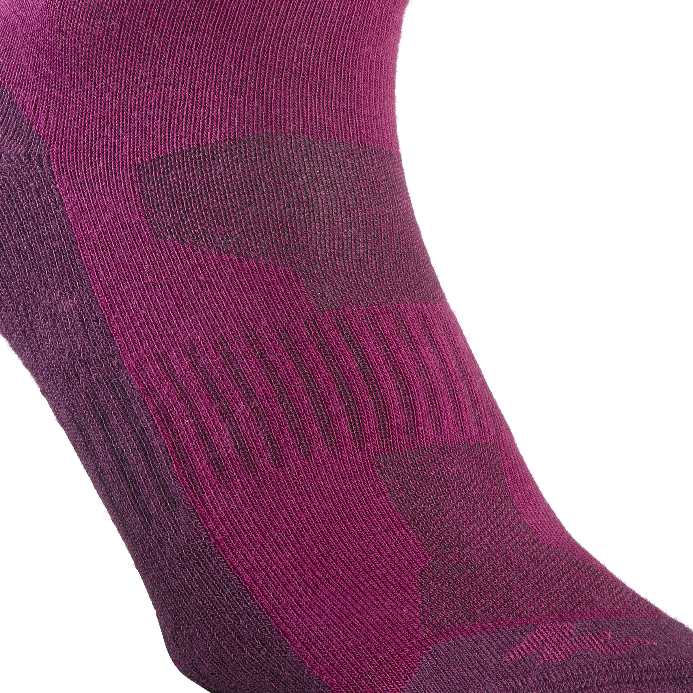 

Country walking Mid socks X 2 pairs NH 100 - Purple -  By QUECHUA | Decathlon