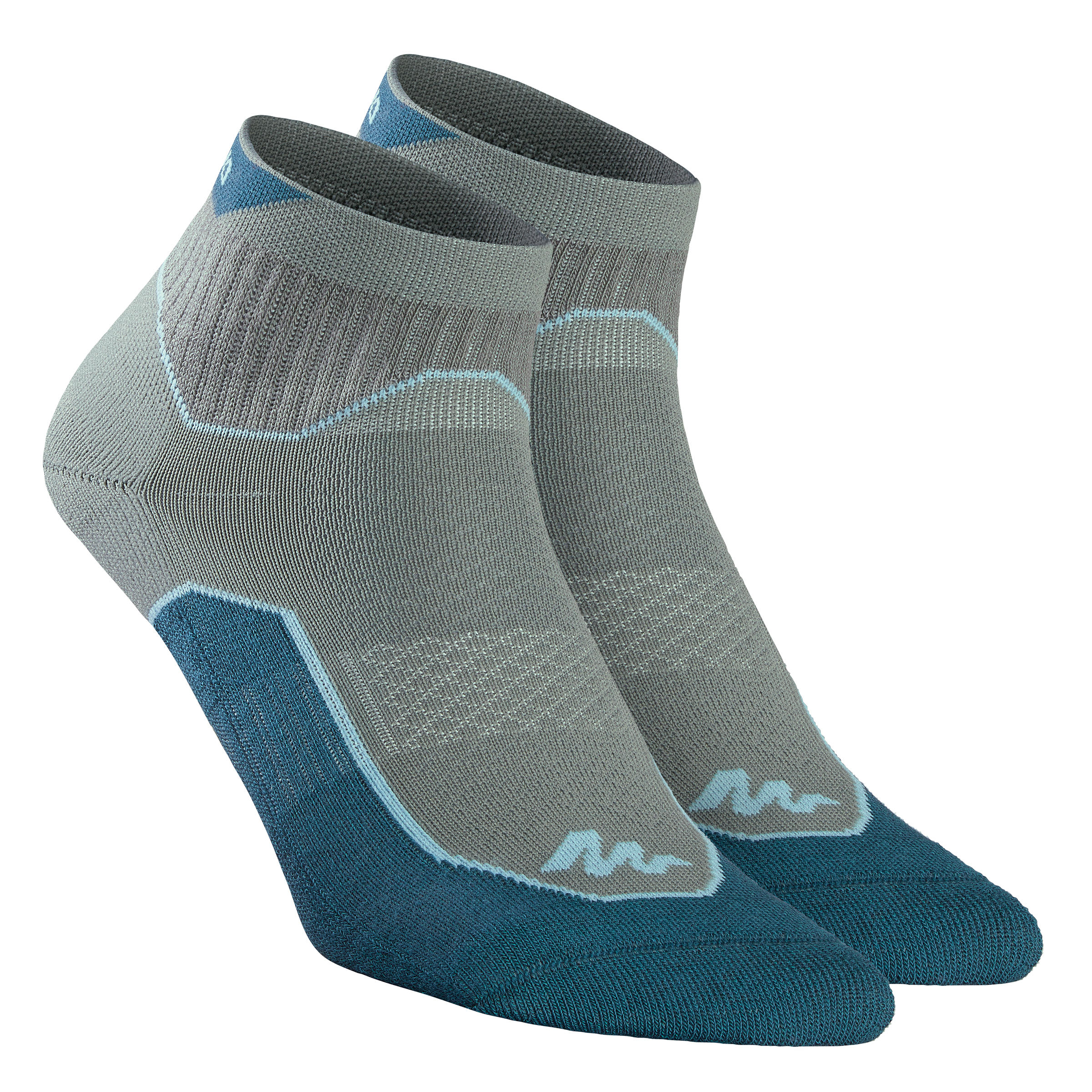 QUECHUA Country walking socks - NH500 Low - X 2 pairs - dark khaki