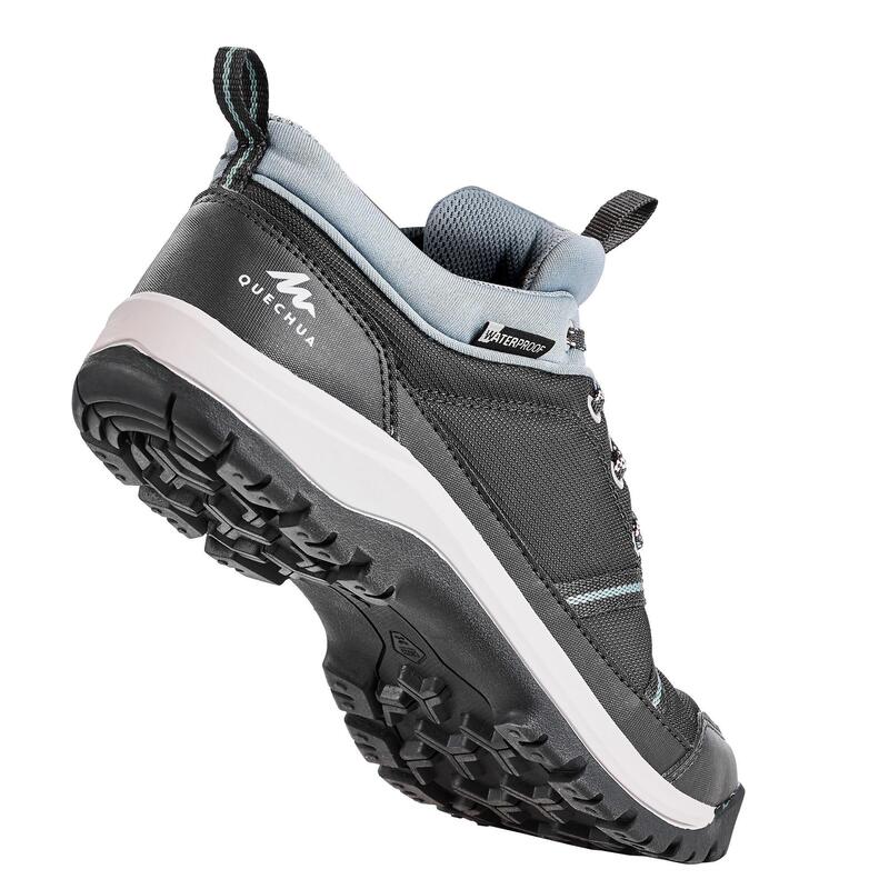 WATERPROOF NATURE HIKING SHOES - NH150 - CARBON GREY - WOMEN