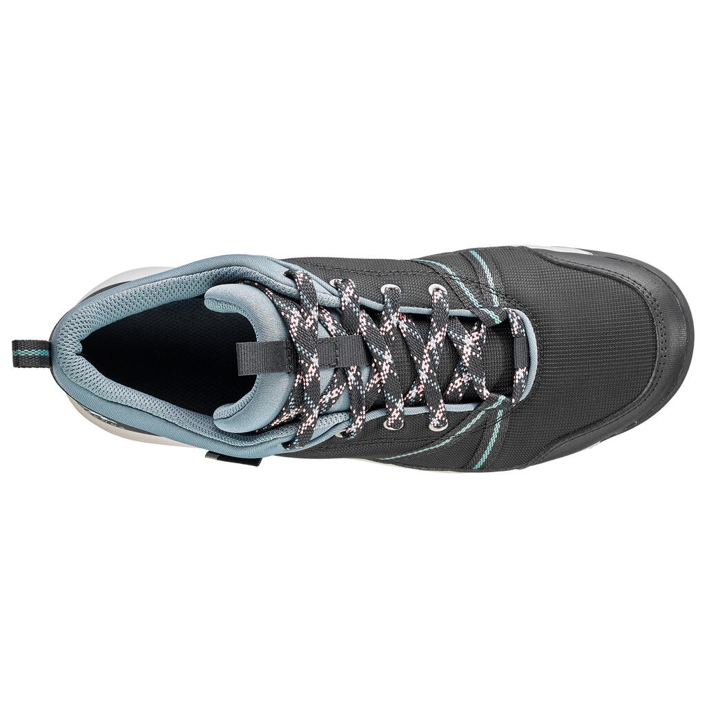 Women's waterproof walking shoes - NH150 - Grey