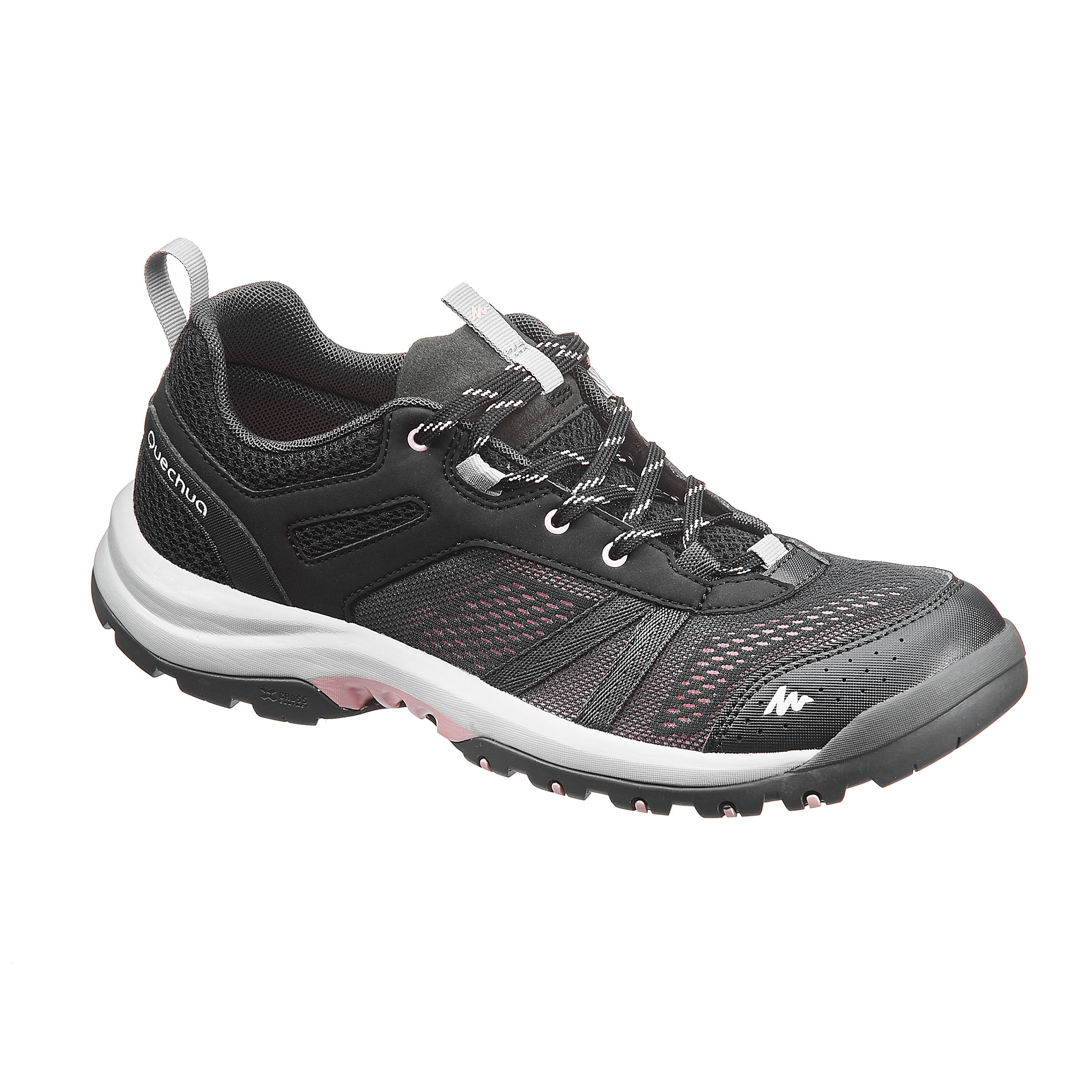 Quechua Wandelschoenen Voor Dames Nh500 Fresh Zwart quechua kopen in de aanbieding