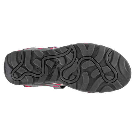 Women's walking sandals - NH100 - Grey/Pink