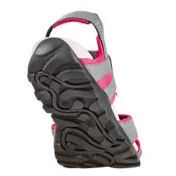 Women's walking sandals - NH100 - Grey/Pink