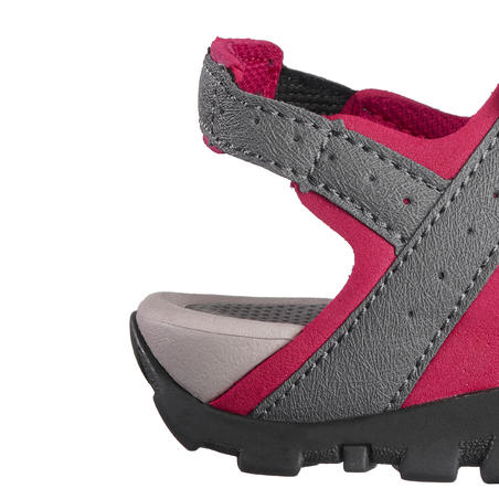 NH100 women’s country walking sandals – grey / pink