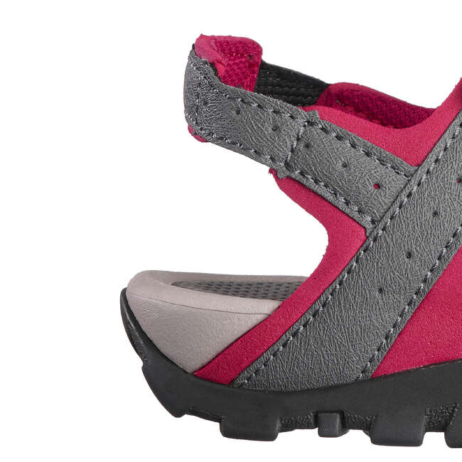 QUECHUA NH100 Womens Walking Sandals Grey/Pink Decathlon