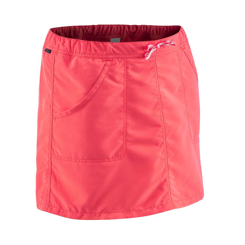 WOMEN NATURE HIKING SHORTS/TANK TOPS Hiking - NH100 Women's - Pink QUECHUA - Hiking Clothes