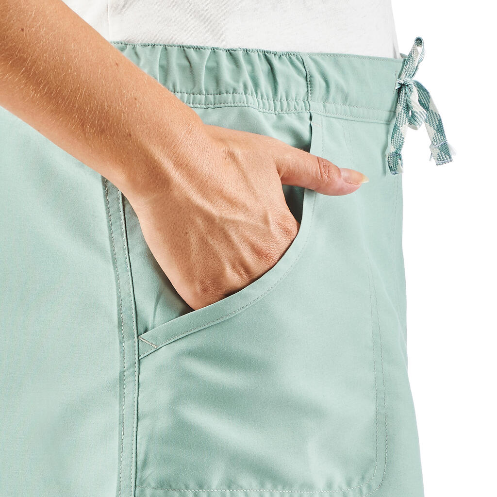 Women's NH100 Country Walking Skort - Green-Grey