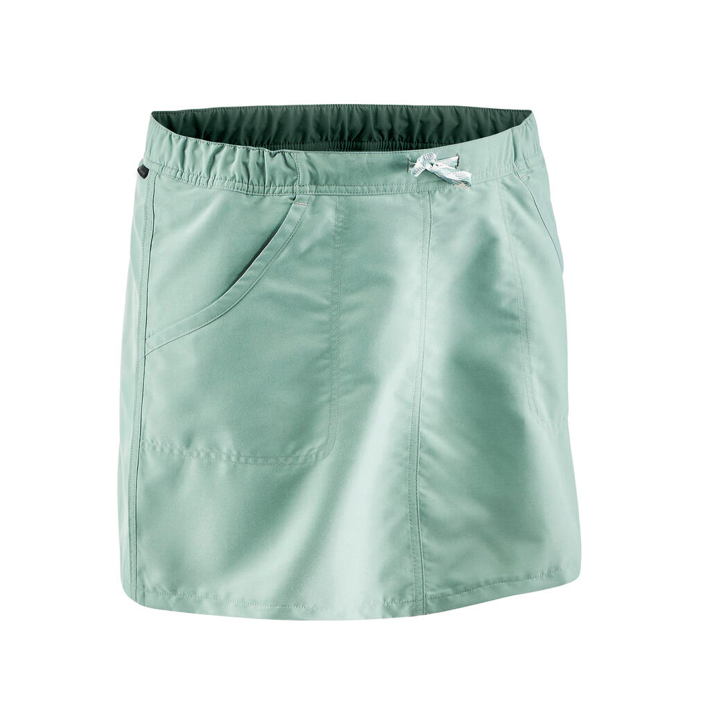 Women's NH100 Country Walking Skort - Green-Grey