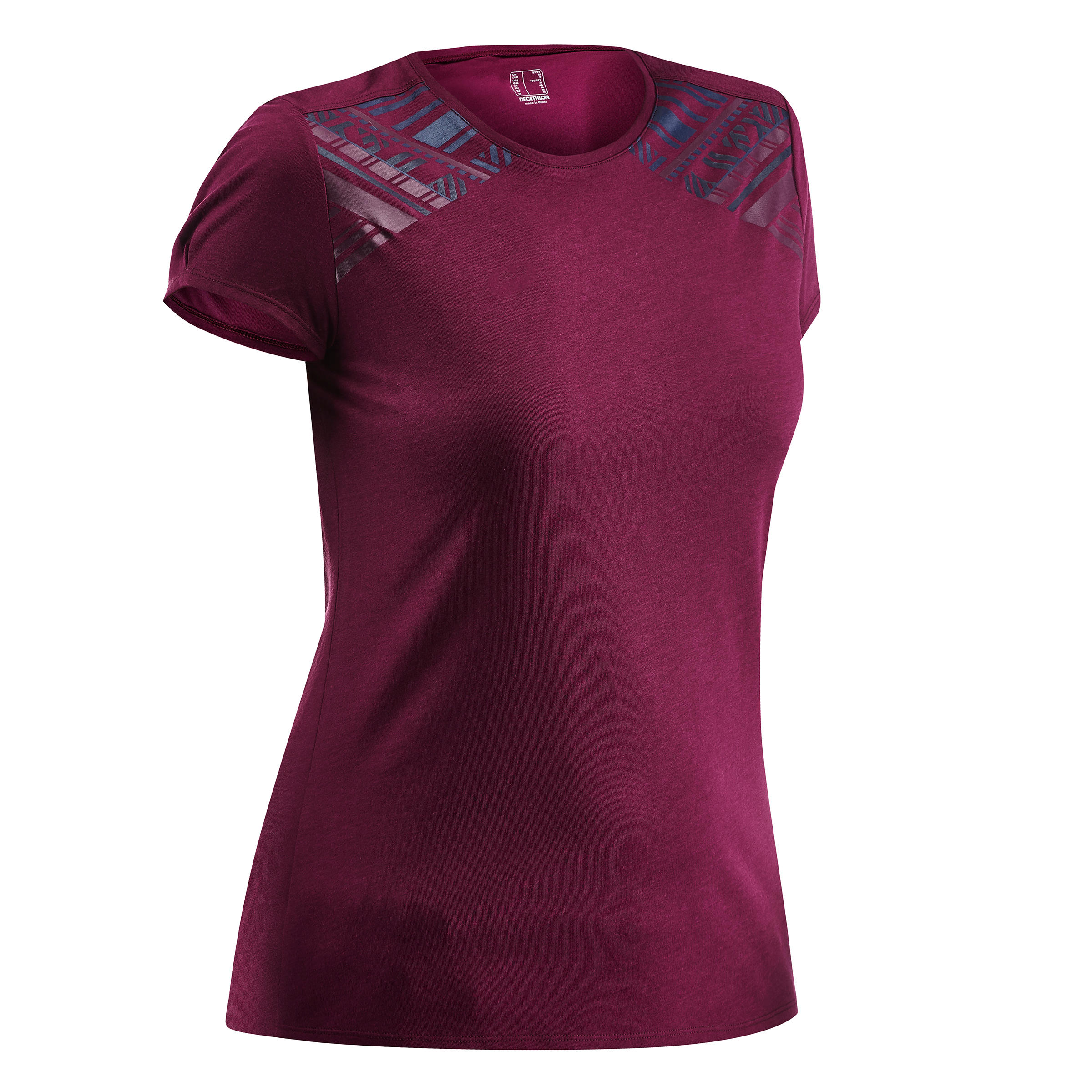 Quechua Dames T Shirt Wandelen In De Natuur Nh500 Paars quechua kopen in de aanbieding