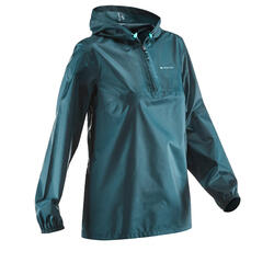 Chubasquero Impermeable Montaña y Trekking, Quechua, NH100, Mujer, Verde
