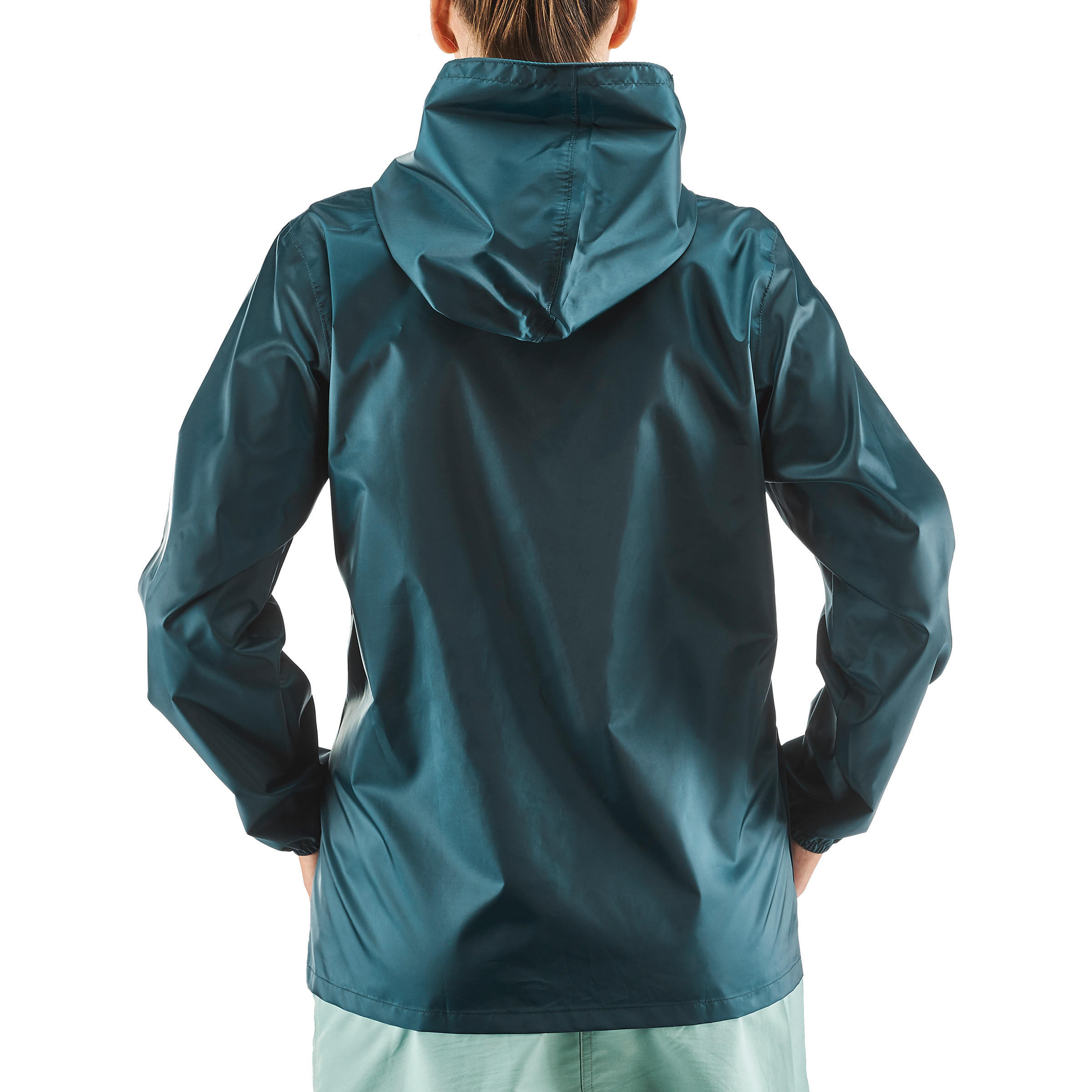 Women’s Hiking Water-Repellent Jacket - Raincut Blue - QUECHUA