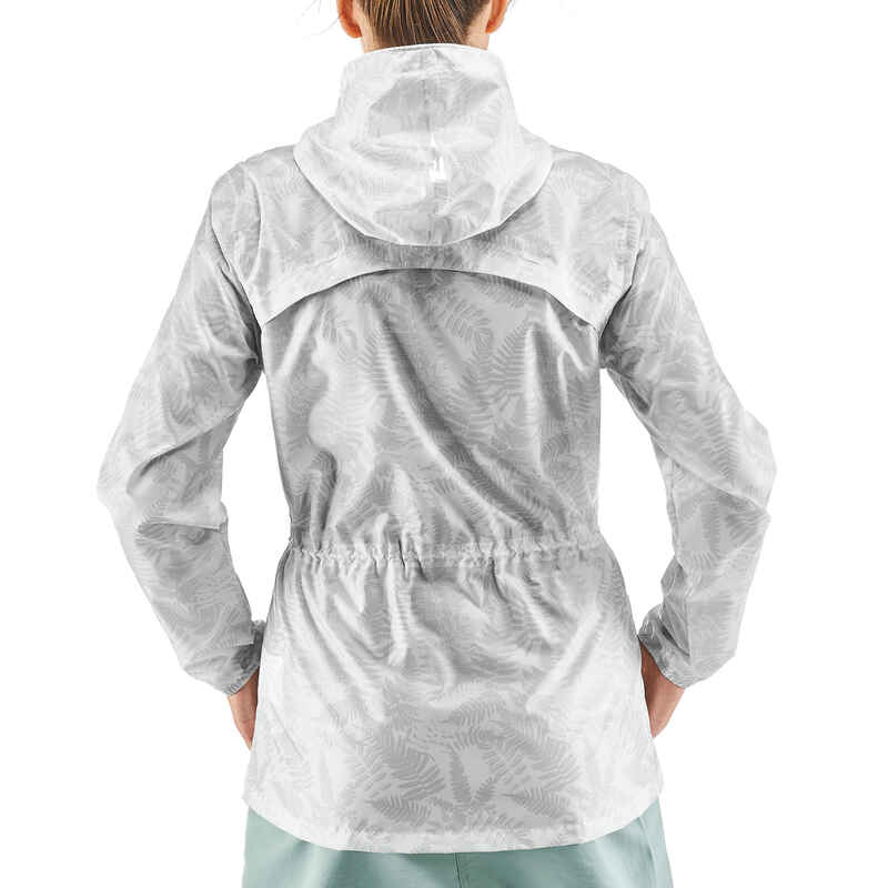 Women's country walking rain jacket NH100 Raincut Full Zip