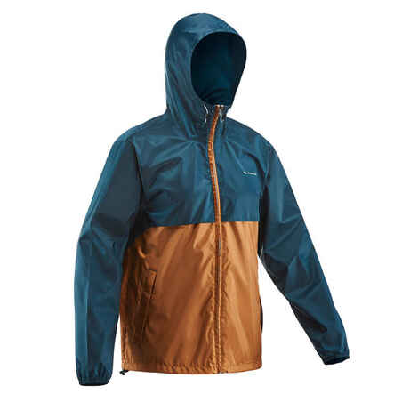Men's country walking rain jacket - NH100 Raincut Full Zip