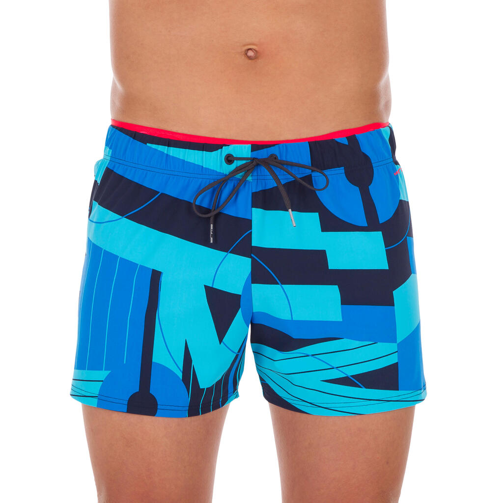 Schwimmshorts Herren kurz - Swimshort 100 Cali rot/schwarz 