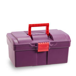 Mallette de pansage équitation 300 prune