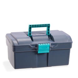 Mallette de pansage équitation 300 gris bleuté