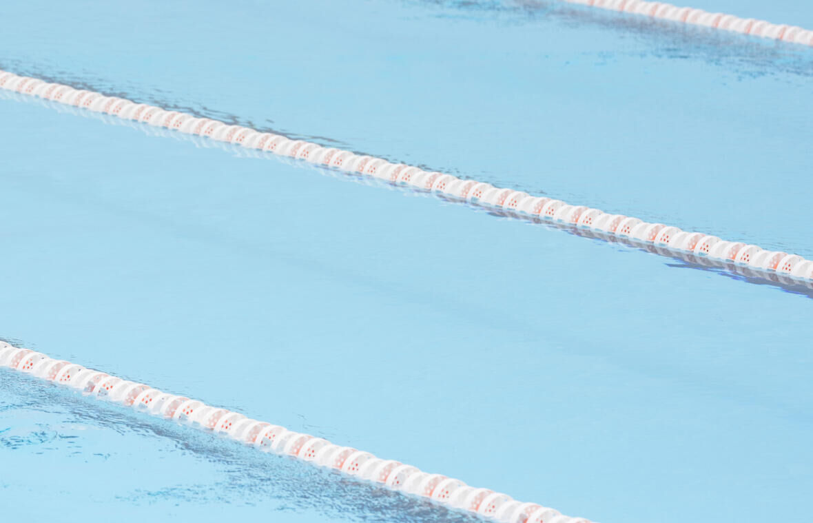 Lignes de nage d'un club de natation