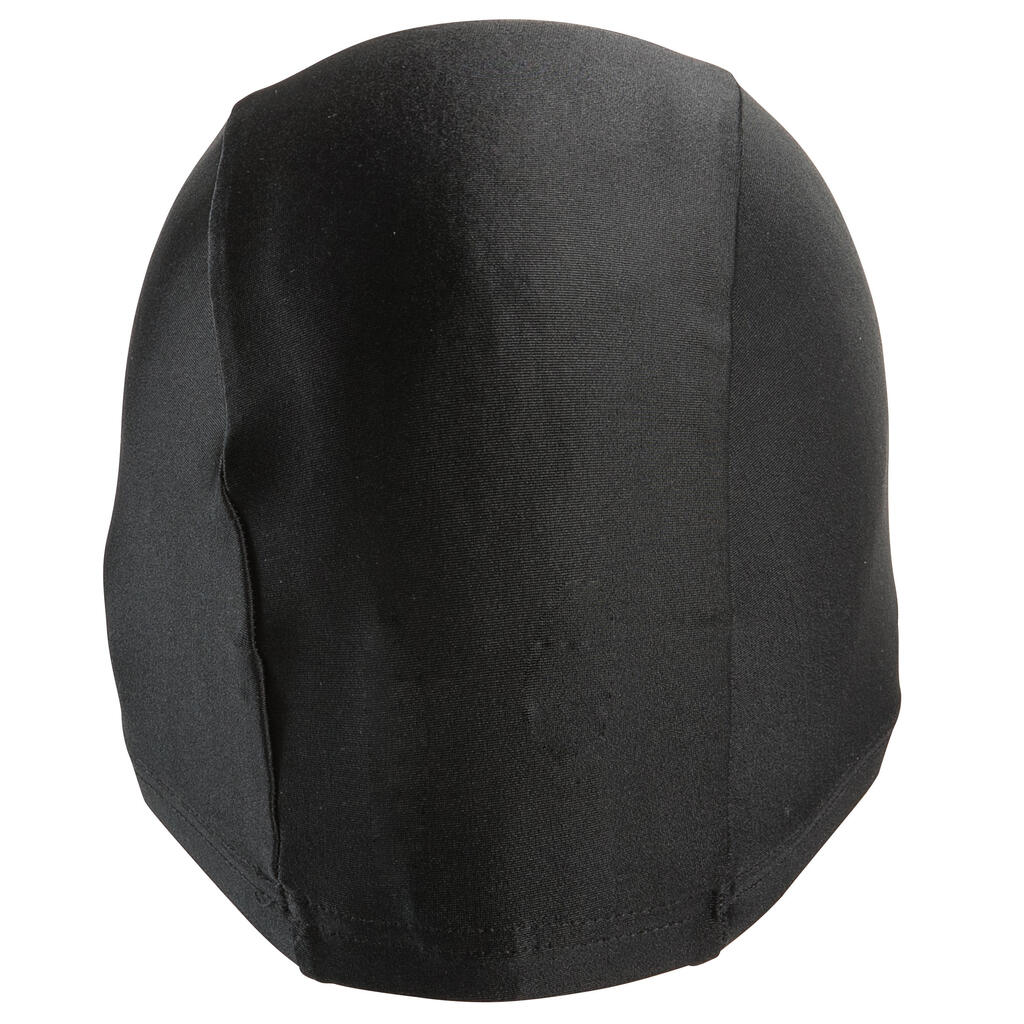 Gorra de natación de punto negro liso