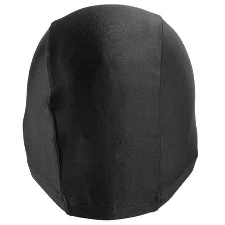 Mesh swim cap - plain fabric - black