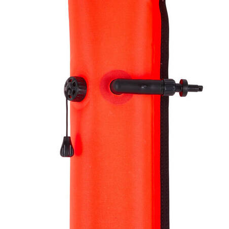 SCD diving surface marker buoy with valve - Orange