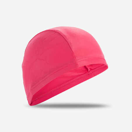 Gorro natación tela Niños Adultos rosa