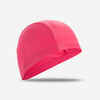 Mesh swim cap - plain fabric - pink