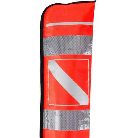 SCD diving surface marker buoy with valve - Orange