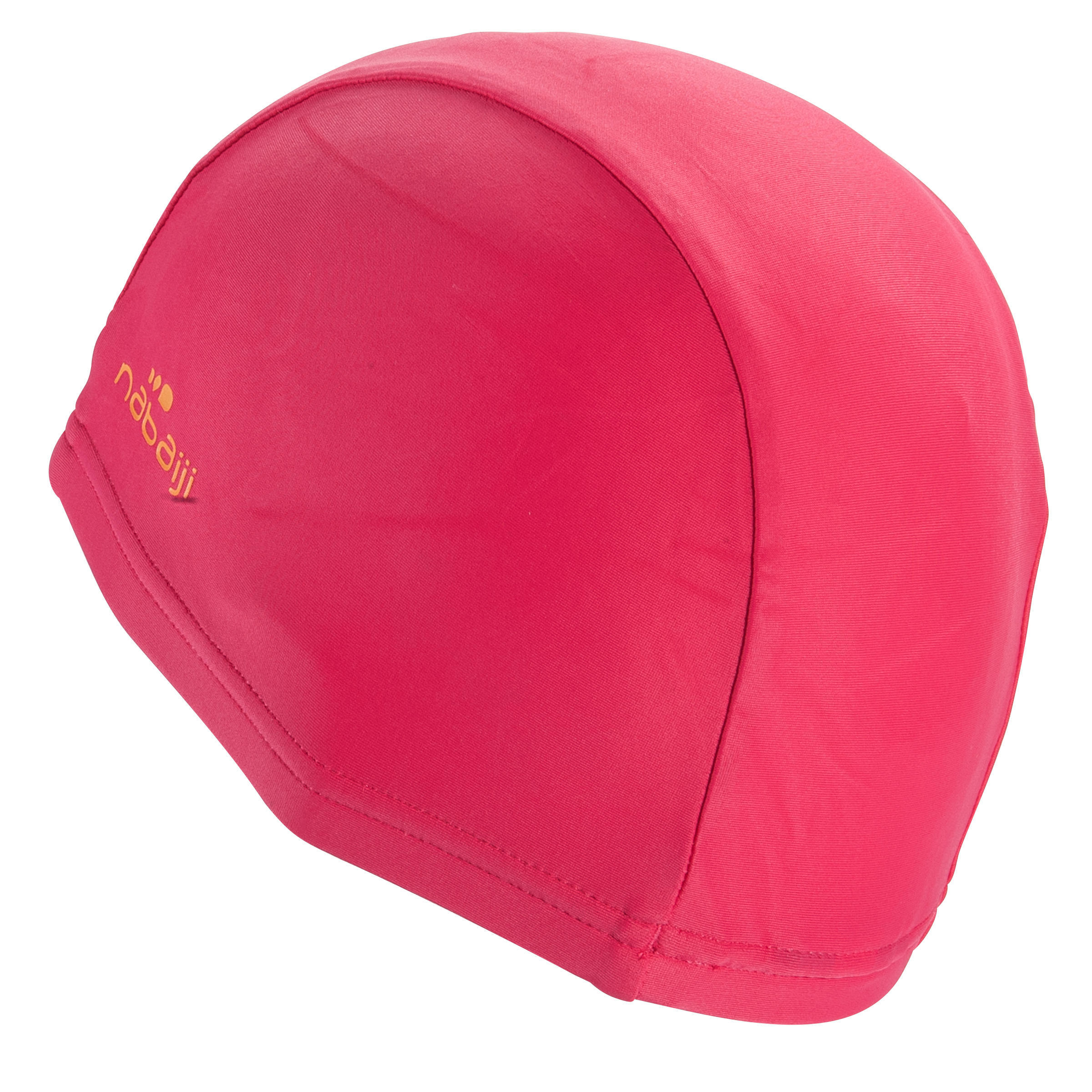 Mesh swim cap - plain fabric - pink 2/5