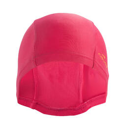 Mesh swim cap - plain fabric - pink