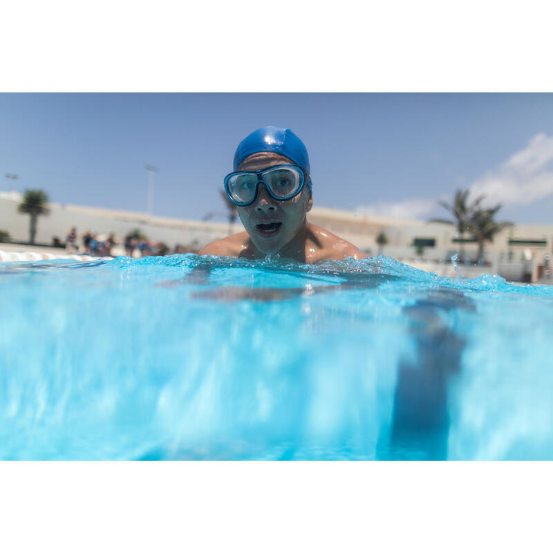 MASQUE DE PISCINE - SWIMDOW TAILLE L VERRES CLAIRS - NOIR BLEU