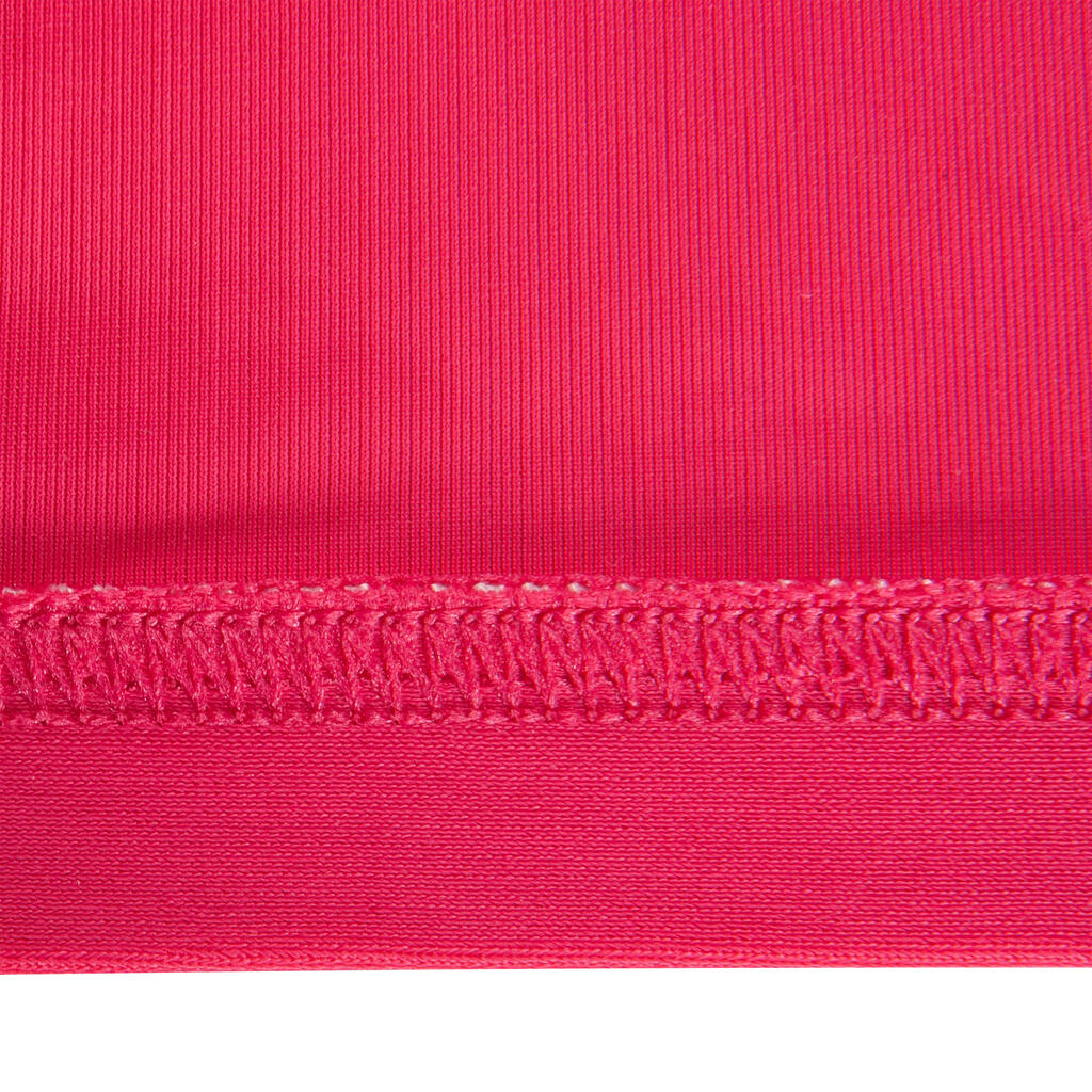 Mesh swim cap - plain fabric - pink