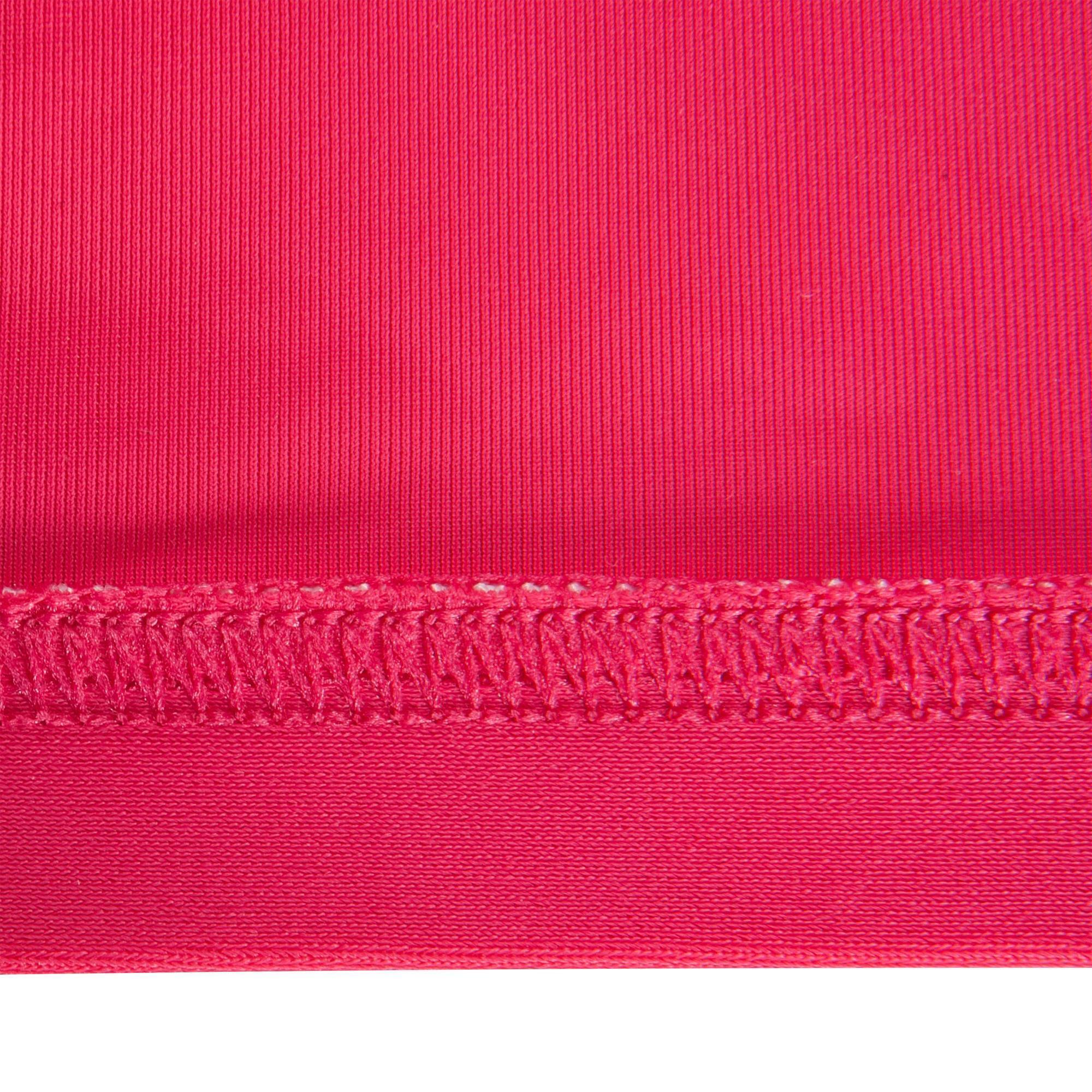 Mesh swim cap - plain fabric - pink 4/5