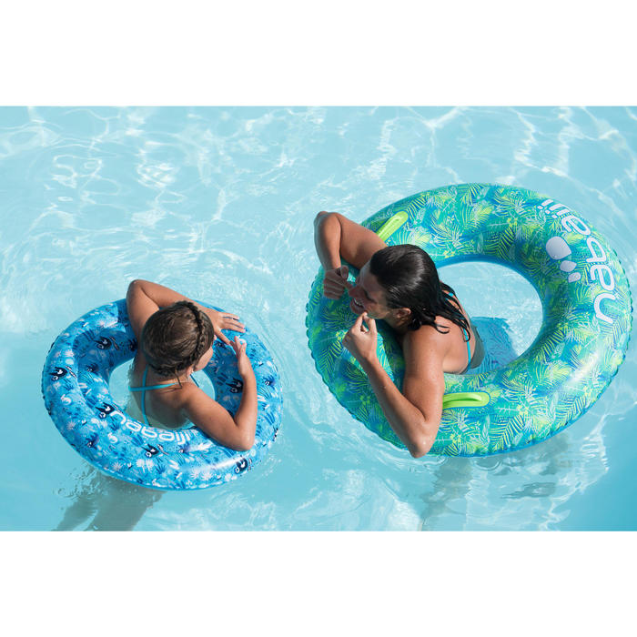 Bouee Gonflable Bleue All Tropi Grande Taille 92 Cm Avec Poignees Confort Nabaiji Decathlon