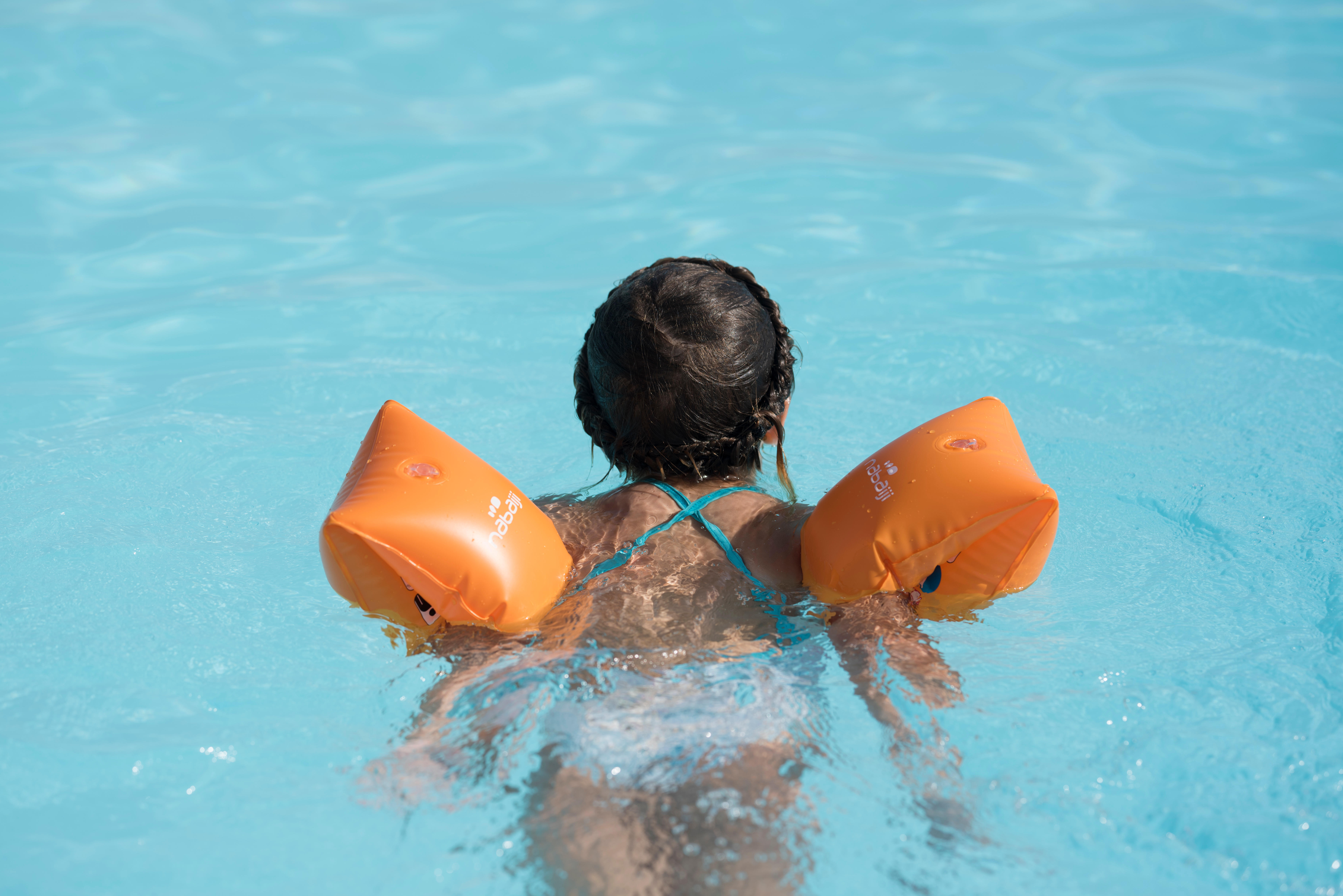Brassards de natation enfant orange 11-30 kg - Orange fluo - Nabaiji -  Décathlon