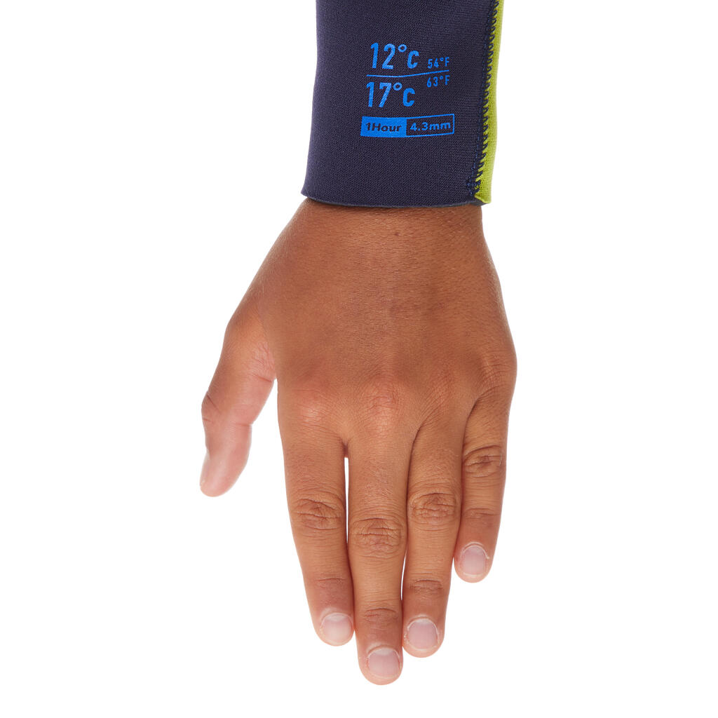Traje de neopreno de surf para niños Olaian SWS 100 azul oscuro