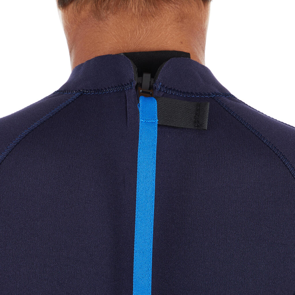 Traje de neopreno de surf para niños Olaian SWS 100 azul oscuro