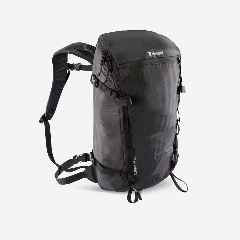 Dağcılık Sırt Çantası - 22 Litre - Siyah - Alpinism 22