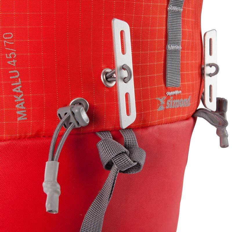 Rugzak voor alpinisme van 70 liter Makalu 45/70 rood