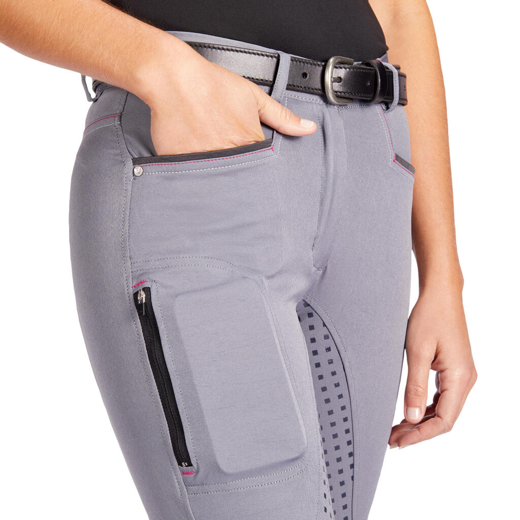 Women's Horseback Riding Fullgrip Silicone Seat Breeches 580